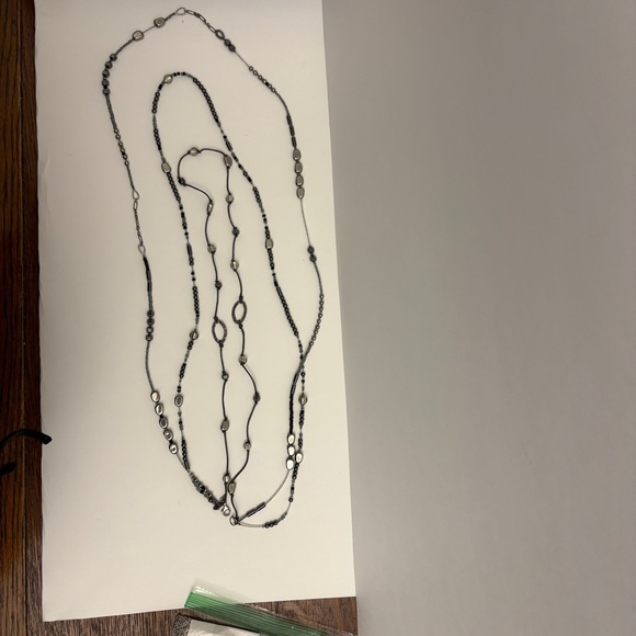 Silpada Sterling Silver and Hematite Three Strand Necklace. N2097 Retired. - Picture 6 of 6